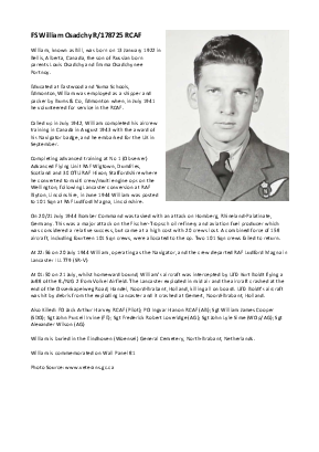 A preview of a PDF biography for Osadchy, William